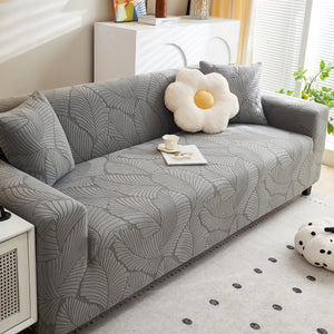 Jacquard Leaf Stretch Sofa Protector Cover Soft Washable Spandex Couch Slipcover
