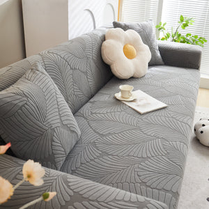 Jacquard Leaf Stretch Sofa Protector Cover Soft Washable Spandex Couch Slipcover