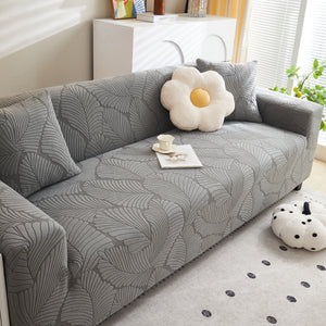 Jacquard Leaf Stretch Sofa Protector Cover Soft Washable Spandex Couch Slipcover