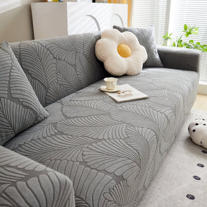 Jacquard Leaf Stretch Sofa Protector Cover Soft Washable Spandex Couch Slipcover