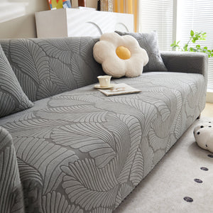 Jacquard Leaf Stretch Sofa Protector Cover Soft Washable Spandex Couch Slipcover