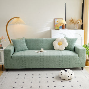 Embossed Geometric Elastic Sofa Cover Boho Stylish Decorative Furniture Covers
