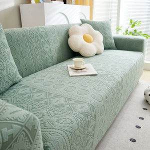 Embossed Geometric Elastic Sofa Cover Boho Stylish Decorative Furniture Covers