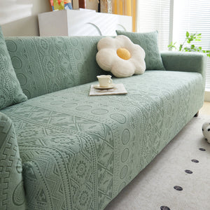 Embossed Geometric Elastic Sofa Cover Boho Stylish Decorative Furniture Covers