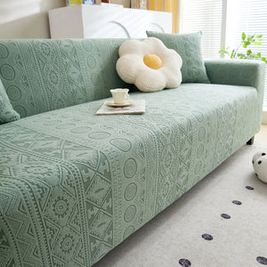 Embossed Geometric Elastic Sofa Cover Boho Stylish Decorative Furniture Covers