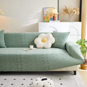 Embossed Geometric Elastic Sofa Cover Boho Stylish Decorative Furniture Covers