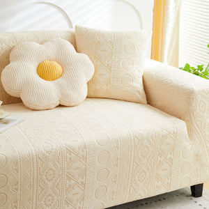 Embossed Geometric Elastic Sofa Cover Boho Stylish Decorative Furniture Covers