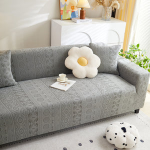 Embossed Geometric Elastic Sofa Cover Boho Stylish Decorative Furniture Covers