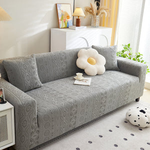 Embossed Geometric Elastic Sofa Cover Boho Stylish Decorative Furniture Covers