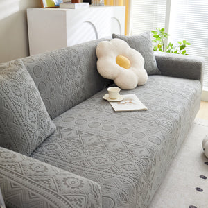 Embossed Geometric Elastic Sofa Cover Boho Stylish Decorative Furniture Covers