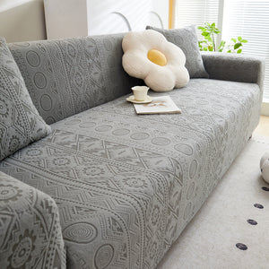 Embossed Geometric Elastic Sofa Cover Boho Stylish Decorative Furniture Covers