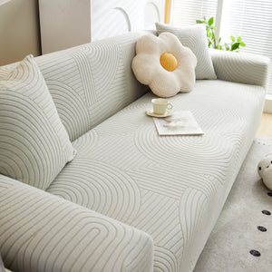 Fleece Stretch Sofa Slipcover Washable Soft Spandex Couch Cover Furniture Protector