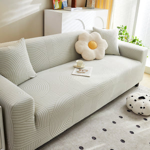 Fleece Stretch Sofa Slipcover Washable Soft Spandex Couch Cover Furniture Protector