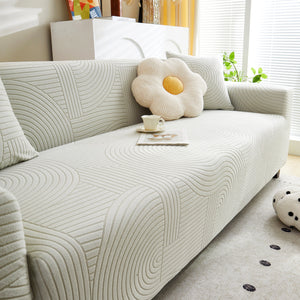Fleece Stretch Sofa Slipcover Washable Soft Spandex Couch Cover Furniture Protector
