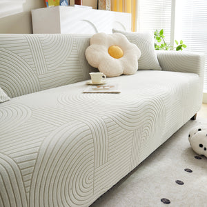 Fleece Stretch Sofa Slipcover Washable Soft Spandex Couch Cover Furniture Protector