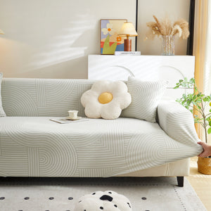 Fleece Stretch Sofa Slipcover Washable Soft Spandex Couch Cover Furniture Protector