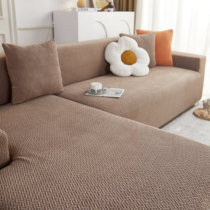 L Shape Couch Covers Stretch Slipcovers Furniture Protector with 1pcs Free Pillowcases