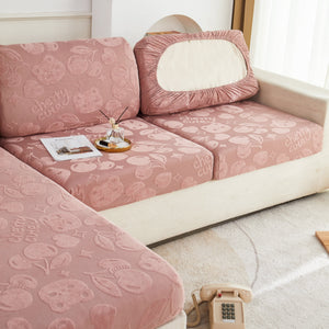 Cherry Cute Cooling Silk Fabric Stretch Couch Cushion Covers, Non-Slip Furniture Protector for Kids