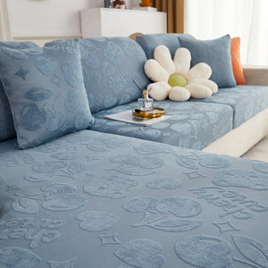 Cherry Cute Cooling Silk Fabric Stretch Couch Cushion Covers, Non-Slip Furniture Protector for Kids