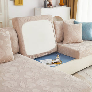 Cherry Cute Cooling Silk Fabric Stretch Couch Cushion Covers, Non-Slip Furniture Protector for Kids