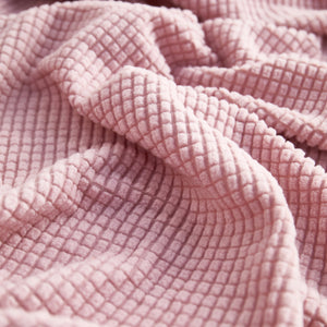 Grid Textured Stretch Sofa Cover, Soft Elastic Slipcover for Couch Protection