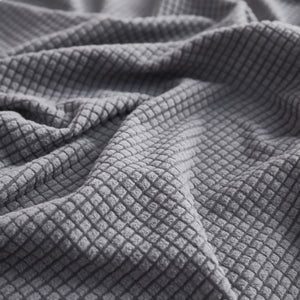 Grid Textured Stretch Sofa Cover, Soft Elastic Slipcover for Couch Protection