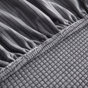 Grid Textured Stretch Sofa Cover, Soft Elastic Slipcover for Couch Protection