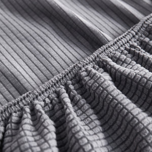 Grid Textured Stretch Sofa Cover, Soft Elastic Slipcover for Couch Protection