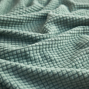 Grid Textured Stretch Sofa Cover, Soft Elastic Slipcover for Couch Protection
