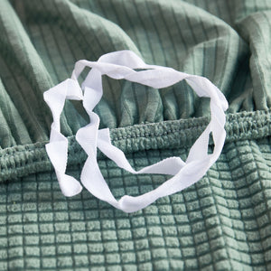 Grid Textured Stretch Sofa Cover, Soft Elastic Slipcover for Couch Protection