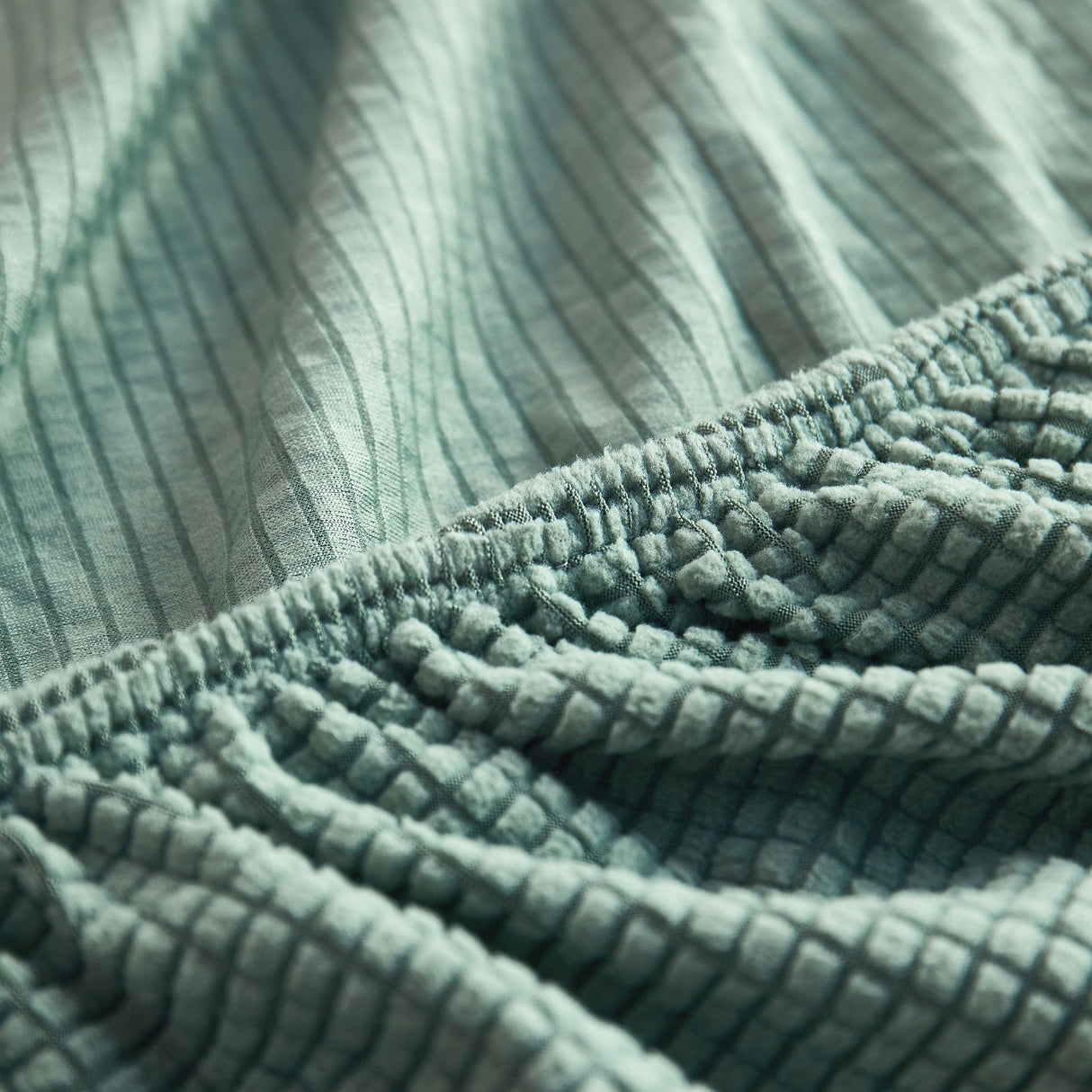 Grid Textured Stretch Sofa Cover, Soft Elastic Slipcover for Couch Protection