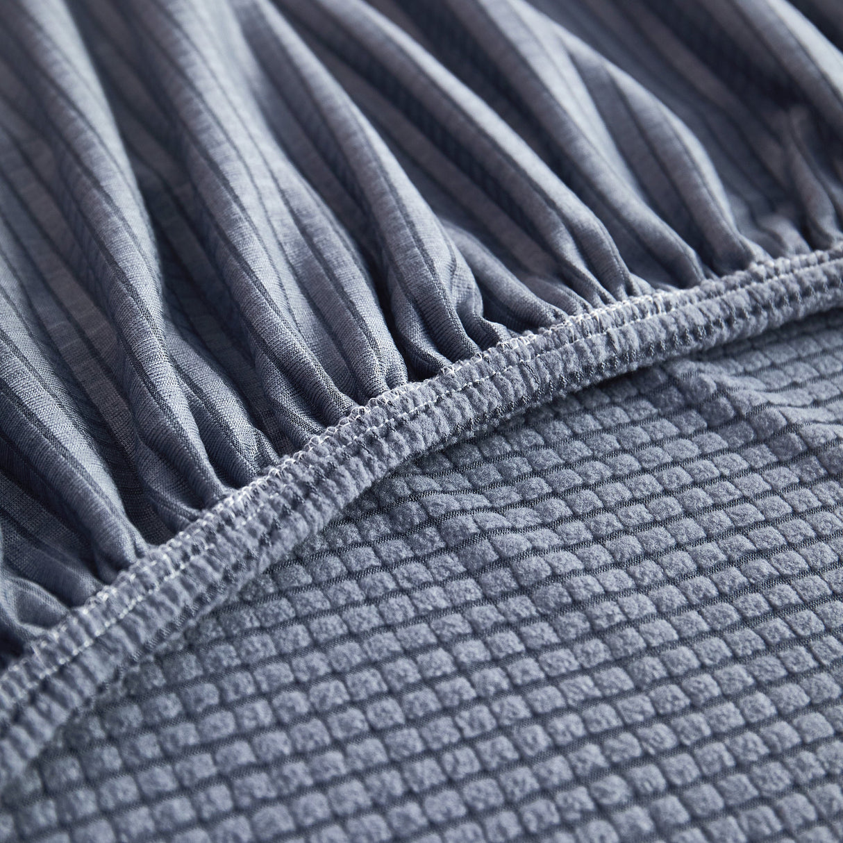 Grid Textured Stretch Sofa Cover, Soft Elastic Slipcover for Couch Protection