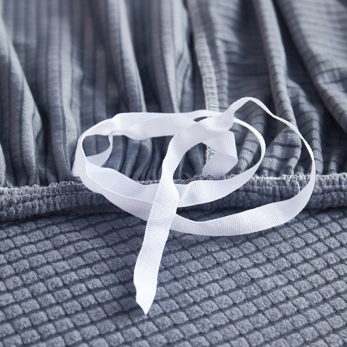 Grid Textured Stretch Sofa Cover, Soft Elastic Slipcover for Couch Protection