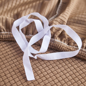 Grid Textured Stretch Sofa Cover, Soft Elastic Slipcover for Couch Protection