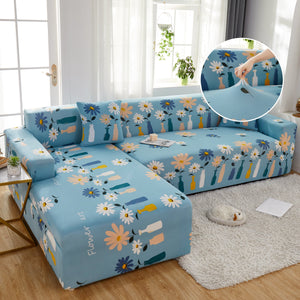 Stretch Couch Covers for L-Shaped Sectional Sofa, Non-Slip Washable Slipcovers Fits 1-5 Seaters