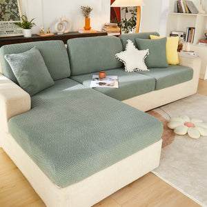 High Stretch Separate Cushion Covers Sofa Slipcover for L-Shaped Sectional Couch