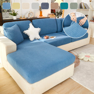 High Stretch Separate Cushion Covers Sofa Slipcover for L-Shaped Sectional Couch