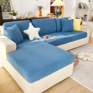 High Stretch Separate Cushion Covers Sofa Slipcover for L-Shaped Sectional Couch