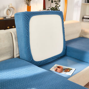 High Stretch Separate Cushion Covers Sofa Slipcover for L-Shaped Sectional Couch