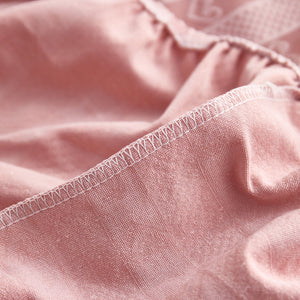 Love Stripe Jacquard Fleece Fabric Stretch Cushion Cover, Non-Slip Furniture Protector for Kids, Couch Cushion Covers