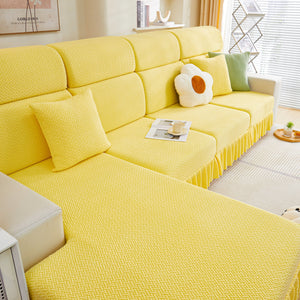 Tailored Sofa Cushion Covers Stretch Couch Seat Covers  with Skirt for Sectional Sofas