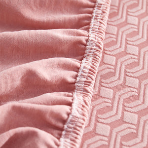 Growth Rings Jacquard Fleece Fabric Stretch Cushion Cover, Non-Slip Furniture Protector for Kids, Couch Cushion Covers