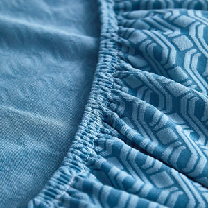 Growth Rings Jacquard Fleece Fabric Stretch Cushion Cover, Non-Slip Furniture Protector for Kids, Couch Cushion Covers