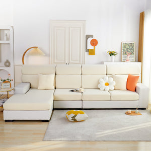 Growth Rings Jacquard Fleece Fabric Stretch Cushion Cover, Non-Slip Furniture Protector for Kids, Couch Cushion Covers