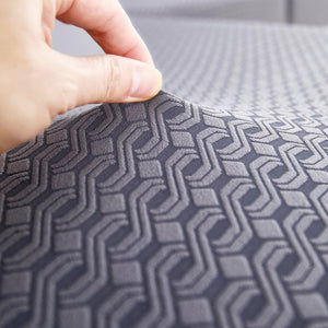 Growth Rings Jacquard Fleece Fabric Stretch Cushion Cover, Non-Slip Furniture Protector for Kids, Couch Cushion Covers