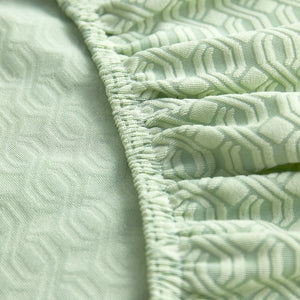 Growth Rings Jacquard Fleece Fabric Stretch Cushion Cover, Non-Slip Furniture Protector for Kids, Couch Cushion Covers