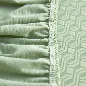 Growth Rings Jacquard Fleece Fabric Stretch Cushion Cover, Non-Slip Furniture Protector for Kids, Couch Cushion Covers