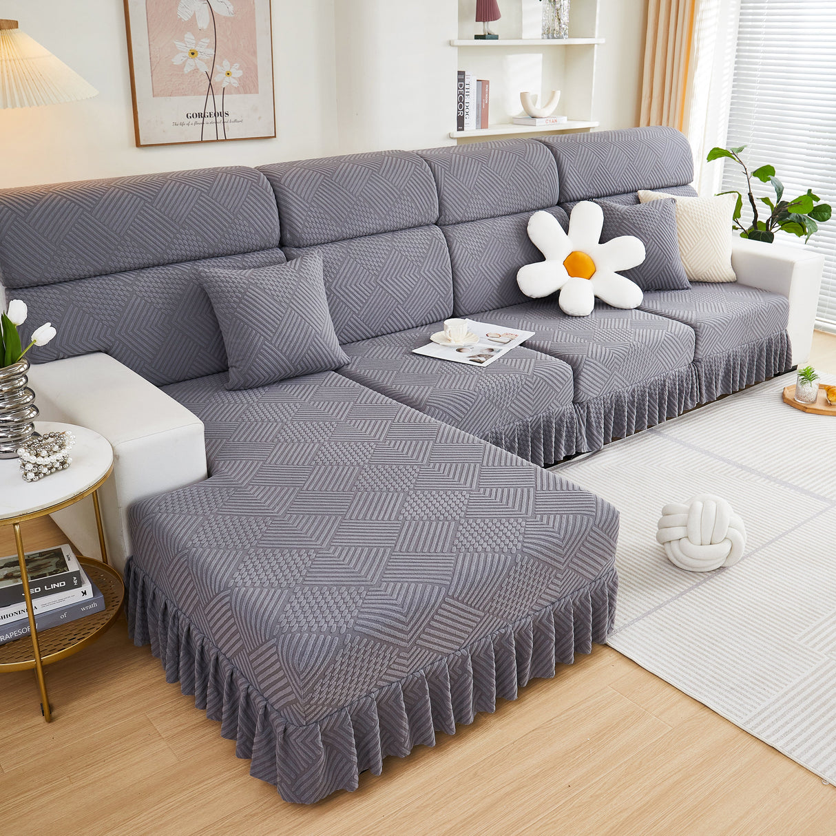 Stretch Sofa Covers for Couch Seats and Cushions, Suitable for 1/2/3/4/L Seater Sofas and Couches