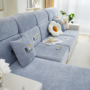 Super Stretch Seat Cushion/Couch Slipcover, Solid Couch Cushion Covers Washable Furniture Protector