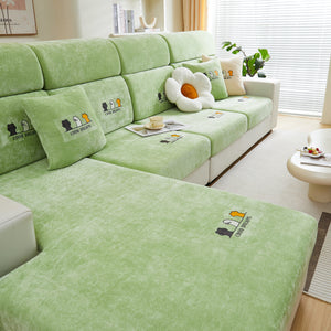 Super Stretch Seat Cushion/Couch Slipcover, Solid Couch Cushion Covers Washable Furniture Protector